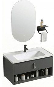 Комплект мебели за баня с мивка Toledo 80cm Grey