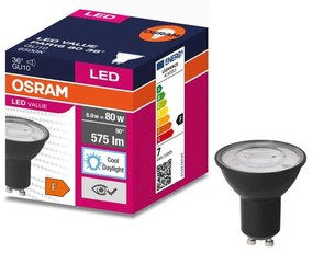 LED Крушка VALUE PAR16 GU10/6,9W/230V 4000K 36° черен - Ledvance