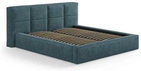 Синя тапицирана табла за легло 189x100 cm Darren – Micadoni