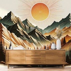 Самозалепващ тапет – Планински пейзаж с изгряващо слънце