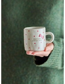 Бежова глинена чаша с коледен мотив 250 ml Christy – Bloomingville