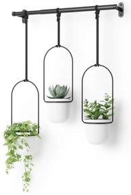 Пластмасови покрития за кашпи в комплект 3 бр. за билки/висящи и стенни ø 7,5 cm Triflora – Umbra