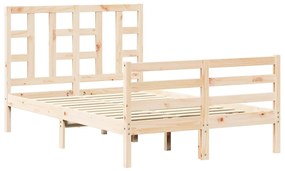 3193891 vidaXL Рамка за легло с табла Small Double масивна дървесина