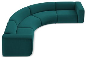 Тюркоазен кадифен ъглов диван Ekahi – Makamii