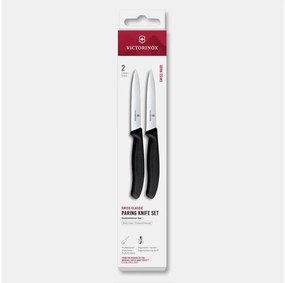 Victorinox - Комплект кухненски ножове за зеленчуци SWISS CLASSIC 10 см, 2 бр., черен