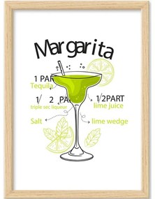 Плакат в рамка 40x55 cm Margarita - Wallity