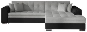 Ъглов разтегателен диван PALERMO, 294x80x196, sawana21/madryd14 (soft11), дясно