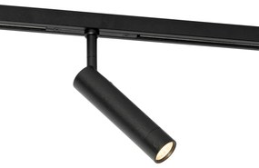 Модерен черен прожектор за 1-фазова релсова система - Slimline Uzzy