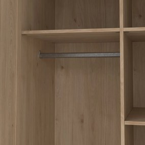 Гардероб от дъбов декор в естествен цвят 99x200x62 cm Billund – Tvilum