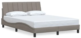 3310381 vidaXL Рамка за легло без матрак, таупе, 120x200 см, плат