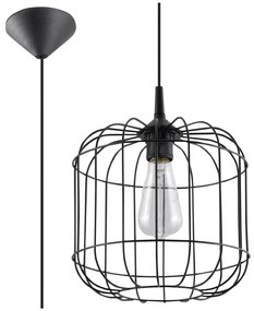 Черна висяща лампа ø 23 cm Albino - Nice Lamps
