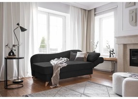 Антрацитен шезлонг от рипсено кадифе (десен ъгъл) Chic Charlotte – Miuform