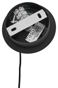 Висяща лампа в стил Арт Деко черна с опушено стъкло - Vidro