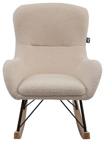 Бежов люлеещ се детски стол от букле Rocky – Vipack