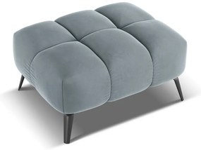 Светлосиня кадифена табуретка Nalu – Makamii