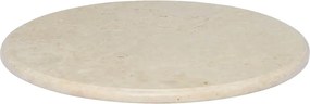 149195 vidaXL Плот за маса, кремав, Ø60x2,5 см, мрамор
