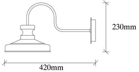 Черна стенна лампа Berceste – Opviq lights