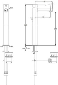Кран за тоалетна Eurorama Tonda High-Chrome