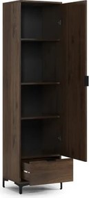 Шкаф ЛАНА SZ-50 Елегантен Орех - ГАРДЕРОБ С 1 ВРАТА С ЧЕКМЕДЖЕ