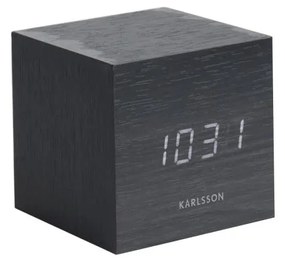 Черен будилник , 8 x 8 cm Mini Cube - Karlsson