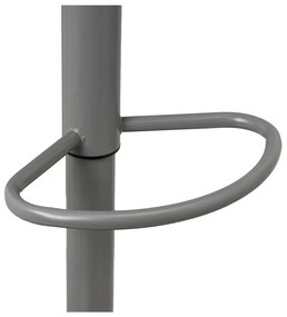 Сиви бар столове в комплект от 2 бр. с регулируема височина от имитация на кожа (височина на седалката 56,5 cm) – Casa Selección