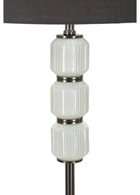 Сива подова лампа с текстилен абажур (височина 163 cm) Bright – Mauro Ferretti