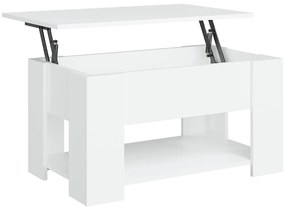 809710 vidaXL Маса за кафе, бяла, 79x49x41 см, инженерно дърво