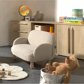 Бежов детски диван от прежда с примки от букле 89 cm Rocky – Vipack