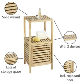 Нисък шкаф за баня от масивен орех естествен 40x86 cm Norway – Wenko