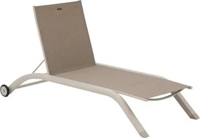 Сгъваем шезлонг с колелца Hesperide Jimani, Алуминий, Регулируем - Звезден анасон/Глина