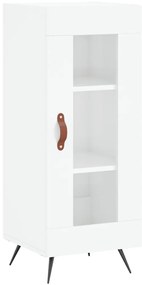 828766 vidaXL Сайдборд, бял гланц, 34,5x34x90 см, инженерно дърво