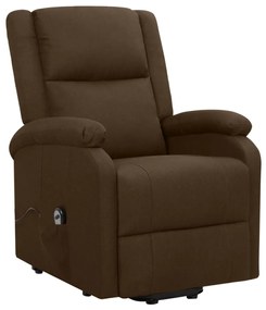 329704 vidaXL Изправящ стол, тъмнокафяв, текстил