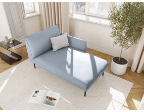 Светлосиньо кадифено кресло за отдих (десен ъгъл) Vienna - Cosmopolitan Design