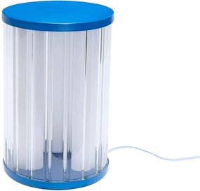 Синя стъклена LED затъмняваща се настолна лампа (височина 30 cm) Aru – Hübsch