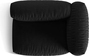 Черен модул за диван (десен ъгъл) Martina – Micadoni Home