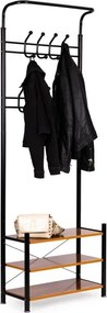 Стилен стелаж за дрехи, включващ рафтове за обувки