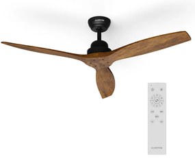 Klarstein Santa Elena 52", Ø 132 см таванен вентилатор, 9 060 м³/ч, перки от истинско дърво, 6 настройки на скоростта, дистанционно управление