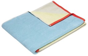 Синя памучена хавлиена кърпа от тери 70x140 cm Block – Hübsch