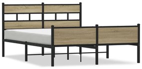 4017291 vidaXL Рамка за легло без матрак сонома дъб 140x200 см инженерно дърво