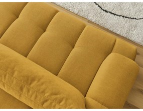 Сгъваем/с място за съхранение диван в цвят горчица 251 cm Fuji – Bobochic Paris