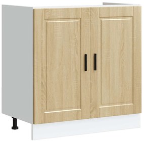853930 vidaXL Шкаф за мивка, Porto, дъб сонома, 80x46x81,5см, инженерно дърво