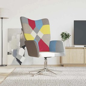 328189 vidaXL Релаксиращ стол, пачуърк, плат