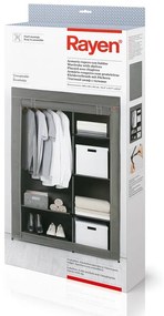 Сив текстилен гардероб 105x161 cm - Rayen