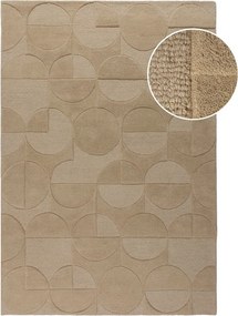 Ръчно изработен вълнен килим в естествен цвят 240x340 cm Gigi – Flair Rugs