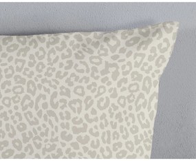 Бяло и светлосиво памучно спално бельо за единично легло 140x200 cm - Good Morning