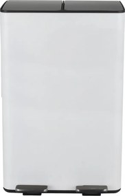 Стоманено кошче за боклук 2x30 l за рециклиране с педал в матово бял цвят Aliya – Spirella