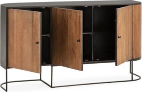 Скрин от масивно манго в естествен цвят 165x90x40 cm Curve – MOME