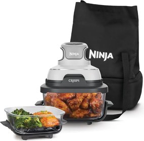 Фритюрник с горещ въздух 4в1 Ninja CRISPi FN102EU, 1700W, 3.8 + 1.4 л, 70-185°C, TempWare, Керамични плочи, Без PFAS, Преносим дизайн, Бял