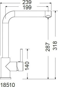 Кухненски кран Armando Vicario Fluo-Gkri