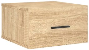 829858 vidaXL Нощно шкафче за стенен монтаж, сонома дъб, 35x35x20 см